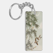 Birds Bamboo Asiatisch Japanisch Vintag Schlüsselanhänger (Vorderseite links)