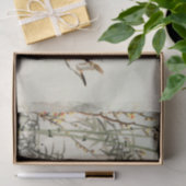 Birds Bamboo Asiatisch Japanisch Vintag Seidenpapier (Geschenk)