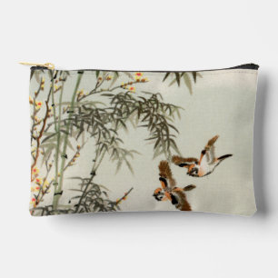 Birds Bamboo Asiatisch Japanisch Vintag Zubehörtasche