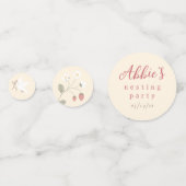 Birds & Berries Nesting Party Girl Baby Shower Konfetti (Vorderseiten)