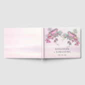 Birds & Berries Pinecone Watercolor Winter Wedding Gästebuch (Voll)