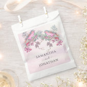 Birds & Berries Pinecone Watercolor Winter Wedding Geschenktütchen (Ausgeschnitten)