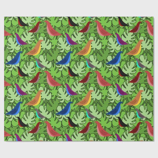 Birds, Birds, Birds  Geschenkpapier (Flach)