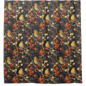 Birds & Blooms Curtain Autumn Gift for Their Home Duschvorhang (Vorderseite)
