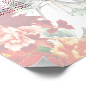 Birds & Blume Chinesische Hochzeitssattrappe Poster (Ecke)