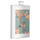 Birds Blume Hokusai Japanische Kunst Flachmann (Rechts)