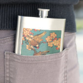 Birds Blume Hokusai Japanische Kunst Flachmann (Beispiel)