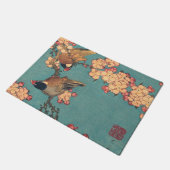 Birds Blume Hokusai Japanische Kunst Fußmatte (Schrägansicht)