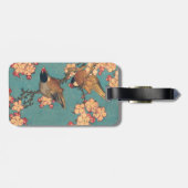 Birds Blume Hokusai Japanische Kunst Gepäckanhänger (Rückseite horizontal)