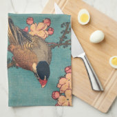 Birds Blume Hokusai Japanische Kunst Geschirrtuch (Viertel Falte)