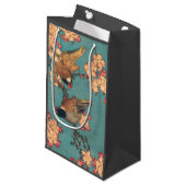 Birds Blume Hokusai Japanische Kunst Kleine Geschenktüte (Vorderseite Schrägansicht)