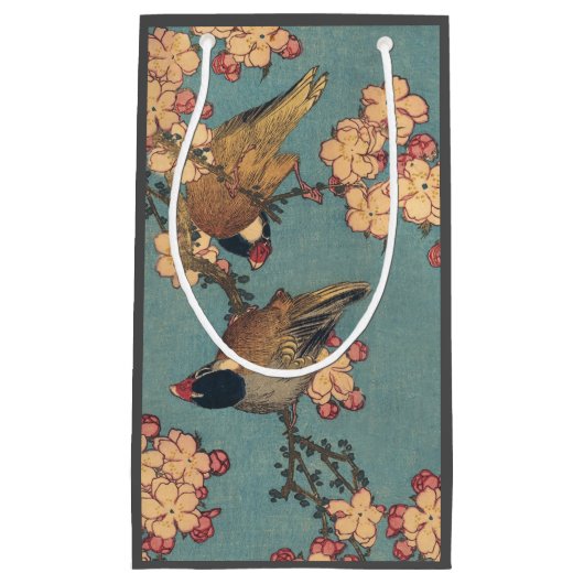Birds Blume Hokusai Japanische Kunst Kleine Geschenktüte (Vorderseite)