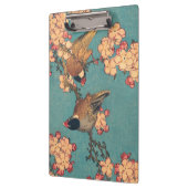 Birds Blume Hokusai Japanische Kunst Klemmbrett (Links)