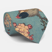 Birds Blume Hokusai Japanische Kunst Krawatte (Gerollt)