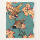 Birds Blume Hokusai Japanische Kunst Planer (Rückseite)