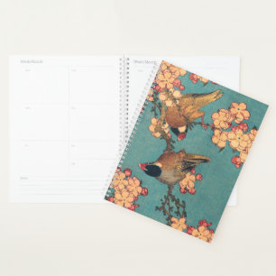 Birds Blume Hokusai Japanische Kunst Planer