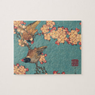 Birds Blume Hokusai Japanische Kunst Puzzle