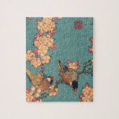 Birds Blume Hokusai Japanische Kunst Puzzle (Vertikal)