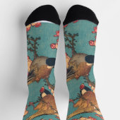 Birds Blume Hokusai Japanische Kunst Socken (Oben)