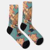 Birds Blume Hokusai Japanische Kunst Socken (Rechts)