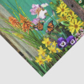 Birds Blütengarten Rustikaler Schuh Seidenpapier (Detail)