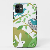 Birds & Bunny Spring iPhone Case (Rückseite)
