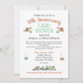 Birds Card Dusche zum 50. Jahrestag Einladung (Vorderseite)