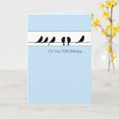 Birds Chorus 95. Geburtstag Karte (Gelbe Blume)