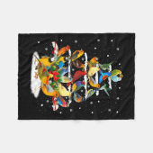 Birds Christmas Tree Fleecedecke (Vorderseite (Horizontal))