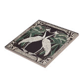 Birds Cranes Familie Jugendstil-Dekorative Fliese (Seite)