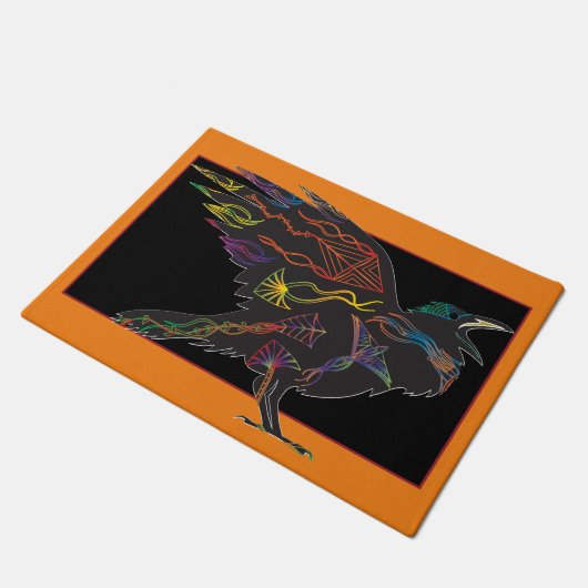 Birds Crow oder Ravens & Kites Fußmatte (Schrägansicht)