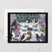 Birds Dinner Party Postkarte (Vorne/Hinten)