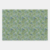 Birds Dragonflies Blue Ferns Decoupage Geschenkpapier Set (Vorderseite 3)