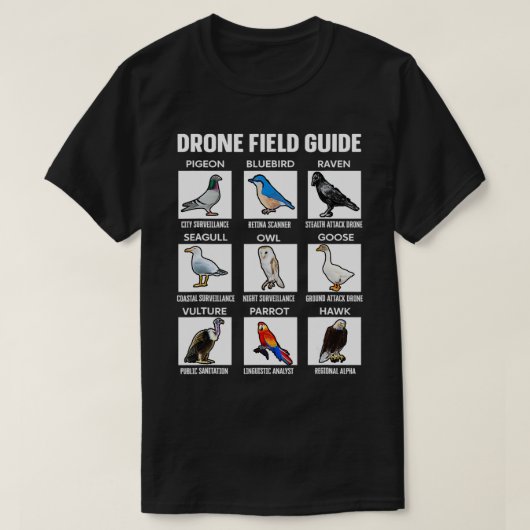 Birds Drone Feldführer Sie Arenu2019t lustiger Bär T-Shirt (Design vorne)