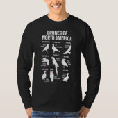 Birds Drones Of North America Field Guide Arenu201 T-Shirt (Vorderseite)
