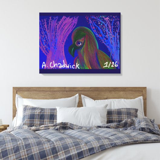 Bird's Elysium Leinwanddruck (Insitu (Schlafzimmer))