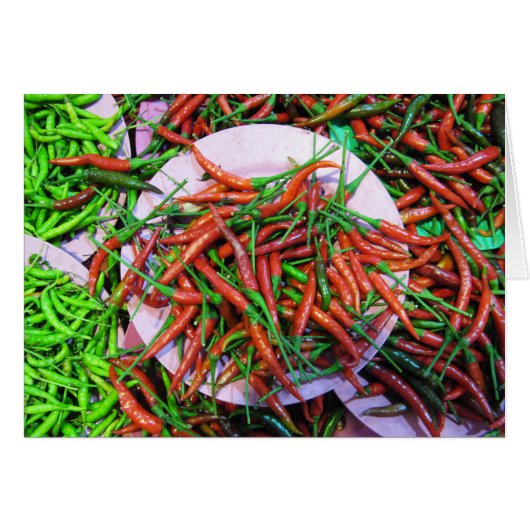 Bird's Eye Chili Peppers Card (Vorderseite (Horizontal))