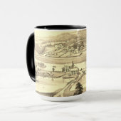 Birds Eye View Carpentersville Illinois 1871 Litho Tasse (Vorderseite Links)