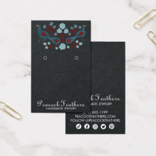 Birds Floral Earring Necklace Juwelier Display Car