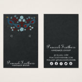 Birds Floral Earring Necklace Juwelier Display Car (Vorne & Hinten)