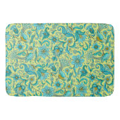 Birds Florals Blues, gelb Badematte (Vorderseite)