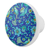 Birds Florals Royal Blue, Gelb Keramikknauf (Rechts)