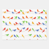 Birds Gift Wrapping Paper Sheet. Geschenkpapier Set (Vorderseite 3)