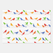 Birds Gift Wrapping Paper Sheet. Geschenkpapier Set (Vorderseite 2)