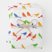 Birds Gift Wrapping Paper Sheet. Geschenkpapier Set (Beispiel)