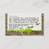 Birds Green Brown Wood Grain Wedding Info Cards Begleitkarte (Rückseite)