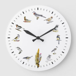 Birds Große Wanduhr