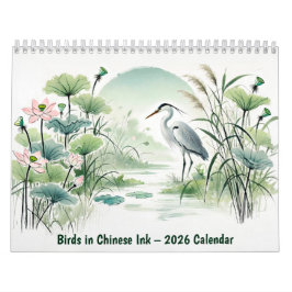 Birds in Chinese Ink – 2026 Calendar Kalender