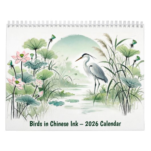 Birds in Chinese Ink – 2026 Calendar Kalender (Titelbild)