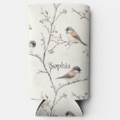 Birds in Tree Christmas Selters Dosenkühler (Vorderseite)